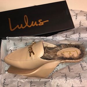 Faux Fur Loafer Slides